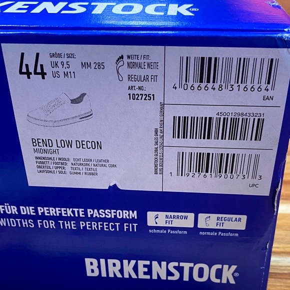 ⭐️⭐️NWB- Birkenstock Men's Bend Low Decon Midnight Blue Sneakers⭐️⭐️ - Picture 8 of 8